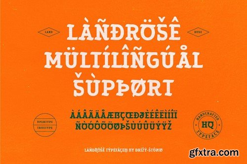 Landrose – Caligraphic Display Serif Font V5GUUJY