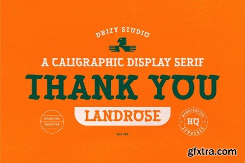 Landrose – Caligraphic Display Serif Font V5GUUJY