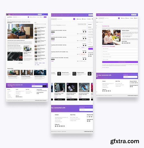 Online Phone Gadget Store Website UI Kit Template 52D8LFR