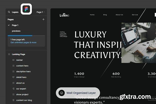 Luxxe - Design Agency Landing Page CH42AY4