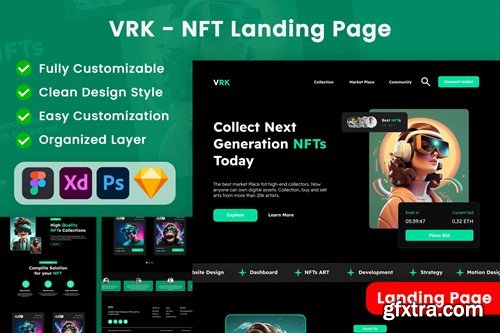 Vrk - NFT Landing Page U7RT522