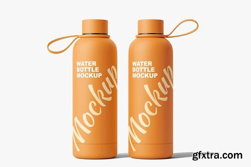 Portable Flask Water Bottle Mockup Vol.2 2MY92J3