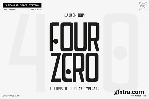 Four Zero Futuristic Typeface LFYUWGH