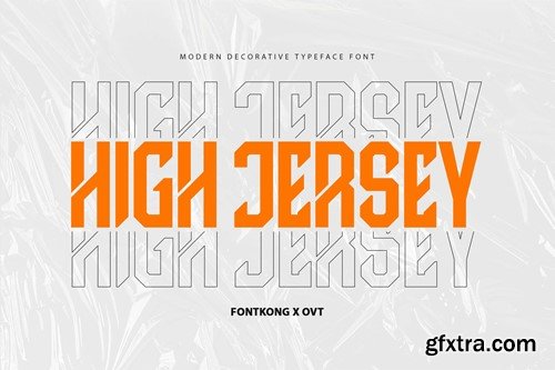 High Jersey - Modern Decorative Typeface Font 65WL26H