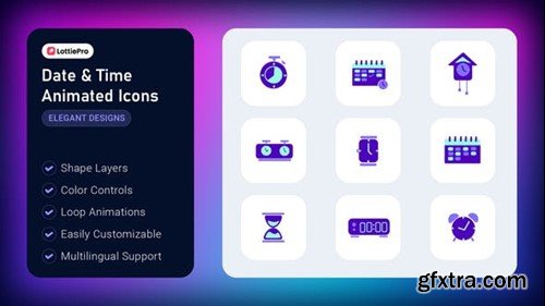 Videohive Date & Time Animated Icons 53050559