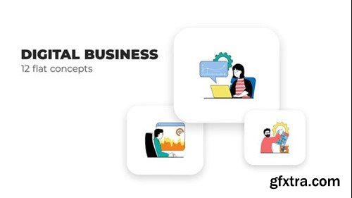 Videohive Digital Business - Flat Concepts 53052379