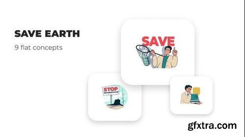 Videohive Save Earth - Flat Concepts 53069127