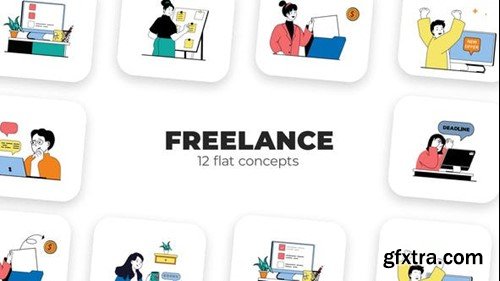 Videohive Freelance - Flat Concepts 53058564