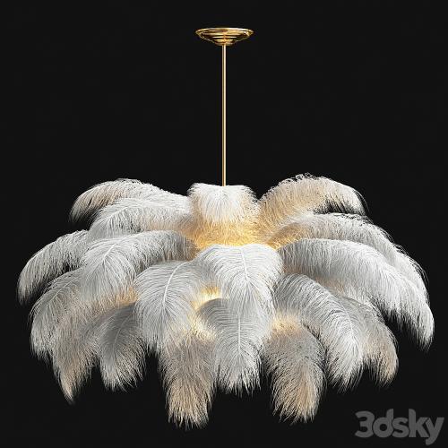 Ostrich Feather Chandelier