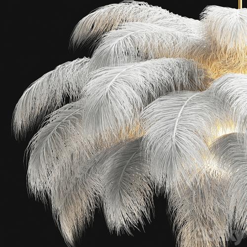 Ostrich Feather Chandelier