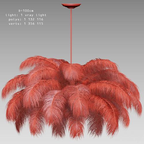 Ostrich Feather Chandelier