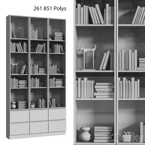 Showcase cabinet with books