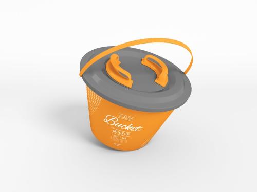 Plastic Bucket Branding Mockup Set