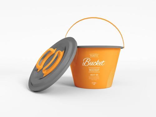 Plastic Bucket Branding Mockup Set