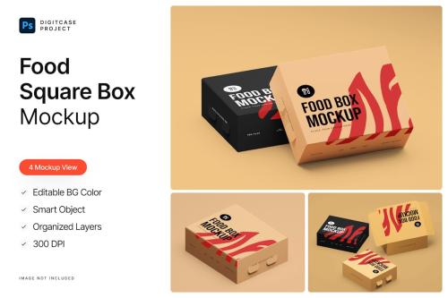 Food Box Mockup