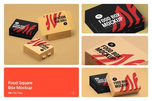 Food Box Mockup