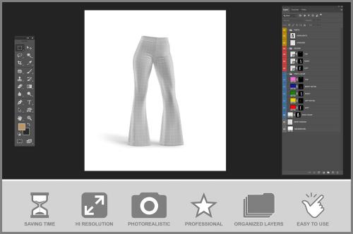 Flare Pants Mockup