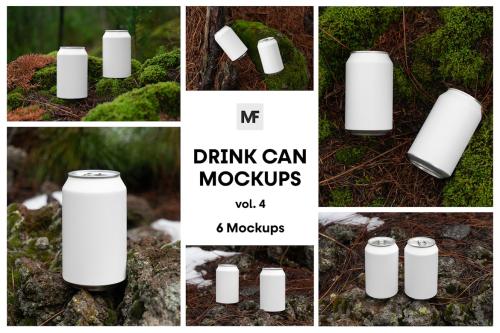 Aluminum Can Mockups vol.4