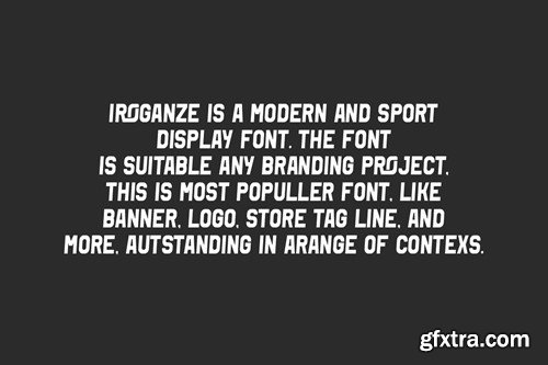 Iroganze - Thick & Sport Font AAZLRXL