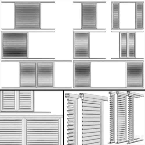 Louvre screens for windows and doors