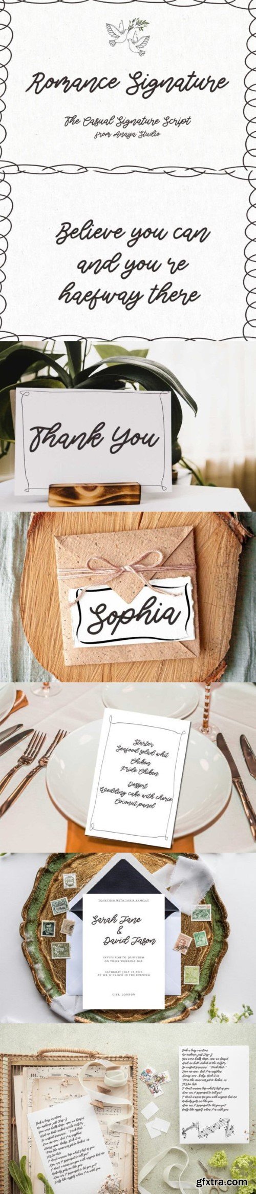 Romance Signature Font