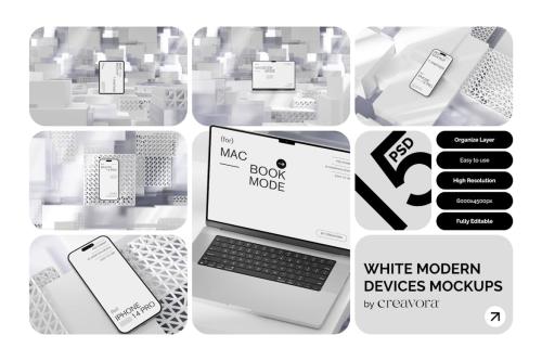 White Modern Devices Mockups