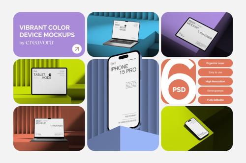 Vibrant Color Device Mockups