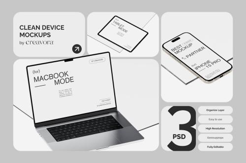 Clean White Device Mockups