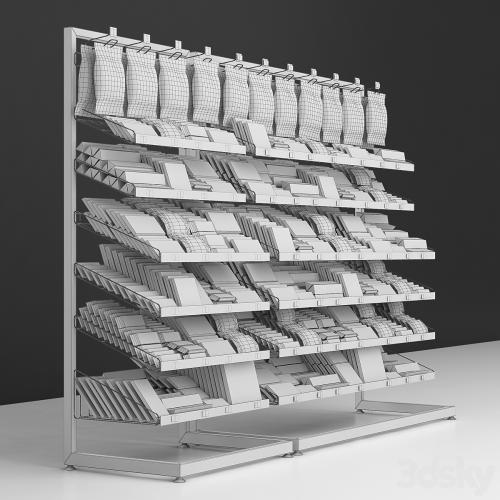 Checkout racks with filling.