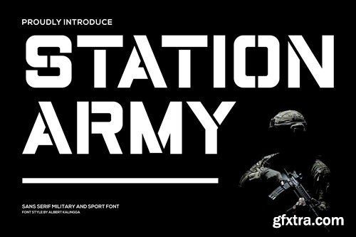 Station Army Font G9Z4QHW