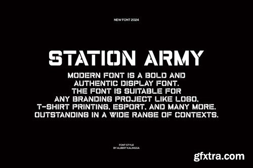 Station Army Font G9Z4QHW