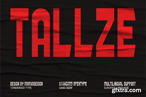 Tallze - Modern Condensed Font T3L9C47