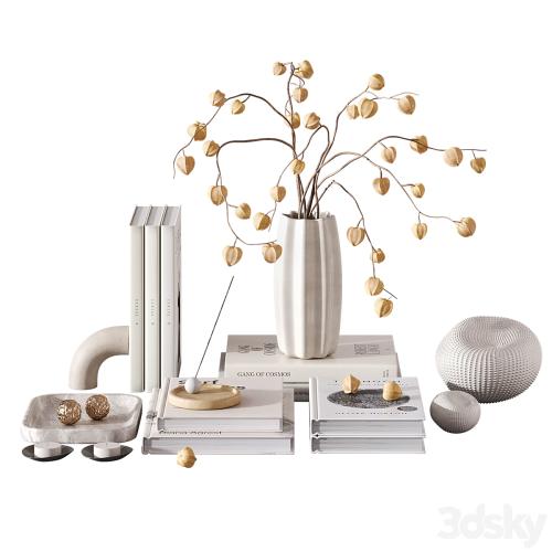 Decorative Set with lantern faux bouquet