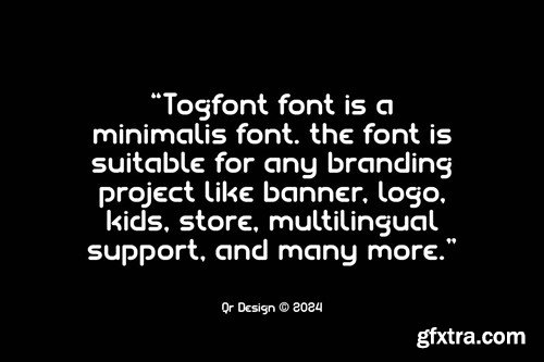 Togfont - Minimal Logo Font 8MWRGY4