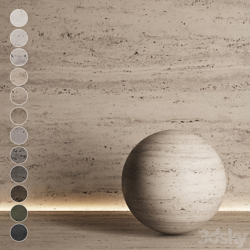 Travertine stone of different shades №3