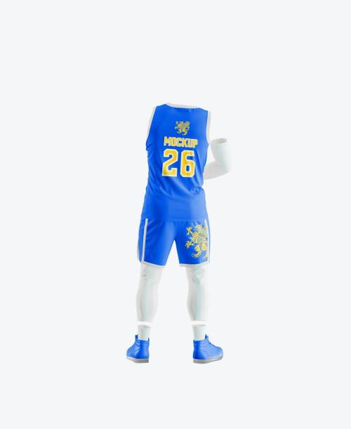 Set Basketball Player Kit with Mannequin Mockup