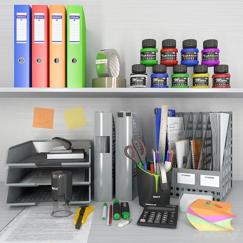 Stationery, office equipment