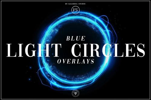 Blue Light Circles Overlays