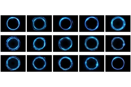 Blue Light Circles Overlays