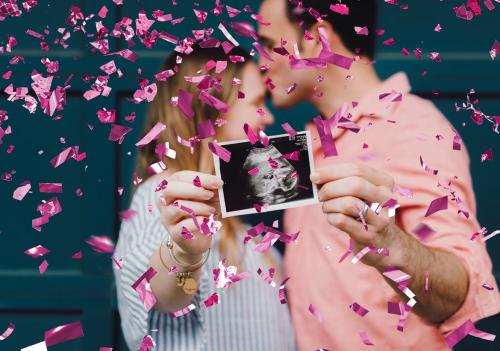 Gender Party Confetti Overlays