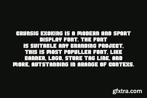 Crunsig Exoking - Racing Car & Sport Font 8RCW9XU