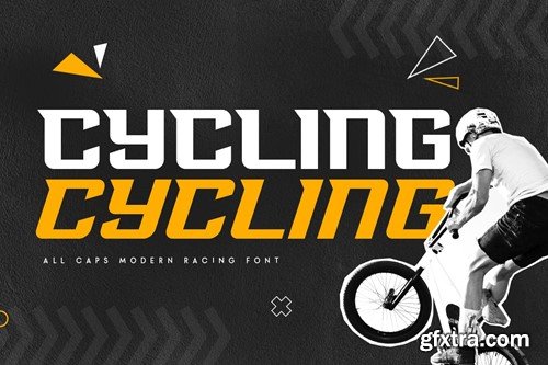 Cycling - Modern racing font B35Y5AM