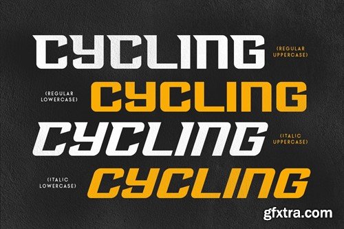 Cycling - Modern racing font B35Y5AM