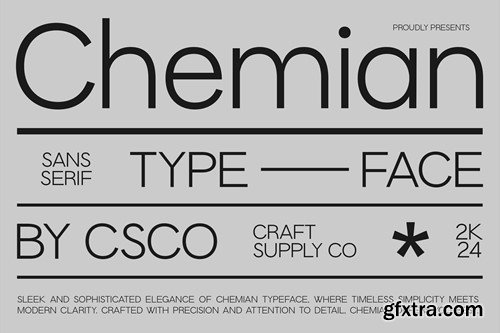 Chemian – Modern Font E24F2PY