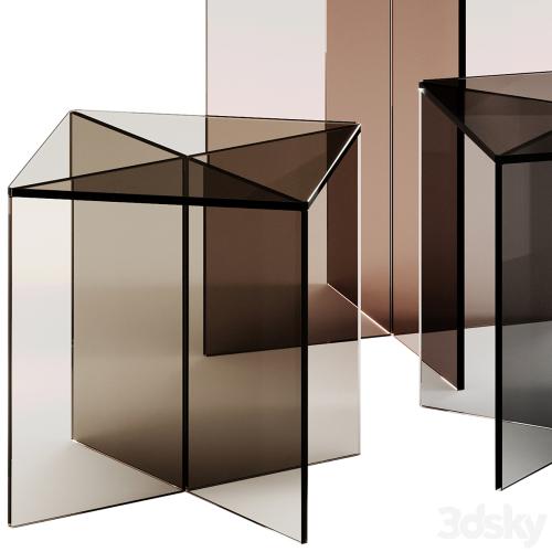 Exenza LIFT X Square glass coffee tables