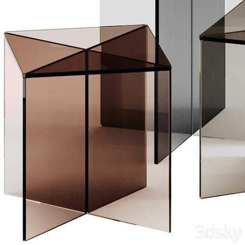 Exenza LIFT X Square glass coffee tables