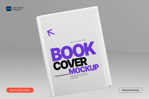 Modern Flying Hardcover Book Mockup