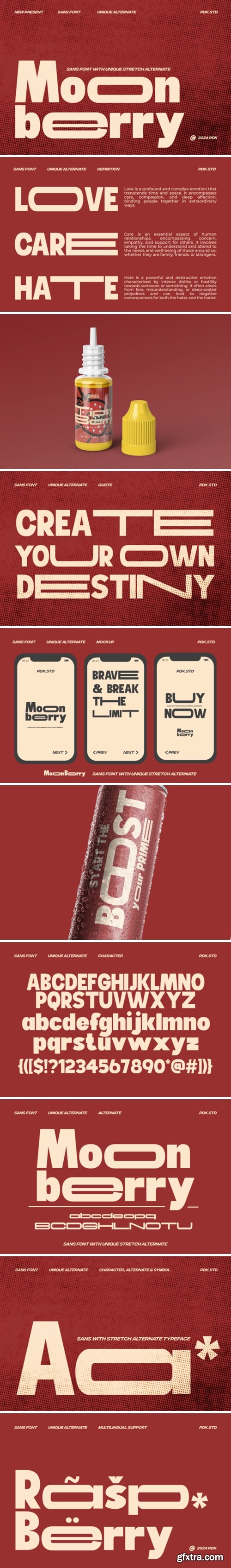 CM - Moon Berry - Futuristic Modern Font 280194625