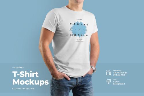 T-Shirt Men's Mockups Front View