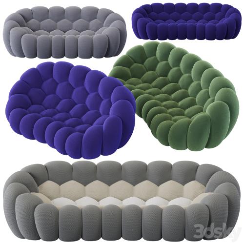 Roche Bobois Bubble Curved 2,5-seat & 4-seat Sofa